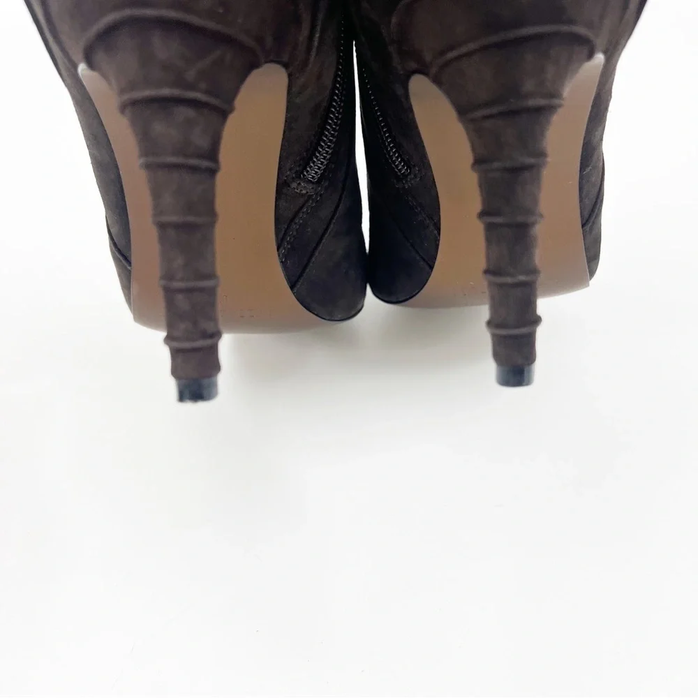 ✅ NWB Enzo Angiolini‎ Eahaver Ankle SUEDE Boots BROWN SIZE 9.5